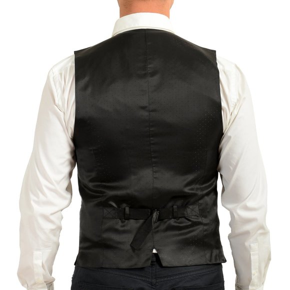 Dolce & Gabbana Men's Multi-Color Plaid 100% Wool Button Down Vest US 38 IT 48 - Picture 3 of 6